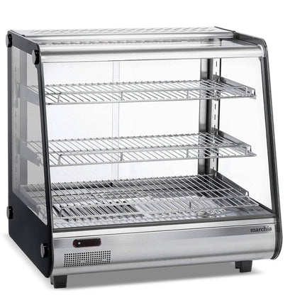 Marchia MHC121 — 27" Heated Slanted Glass Countertop Display Case