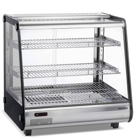 Marchia MHC121 — 27" Heated Slanted Glass Countertop Display Case