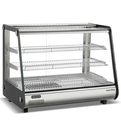 Marchia MHC161 — 34" Heated Slanted Glass Countertop Display Case