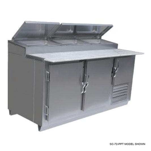 Universal Coolers SC-72-PPT — 2.5-Door Pizza Prep Table