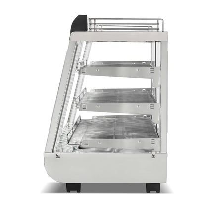 Marchia SHCC76 — 14" Stainless Steel Heated Countertop Display, Front and Rear Access Doors