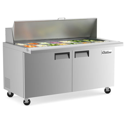 Coldline SMP60 — 60" Mega Top Refrigerated Sandwich Prep Table, 24 Pans