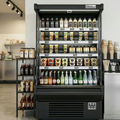 Coldline SOC-51-B — 51" Black Refrigerated Air Curtain Merchandiser