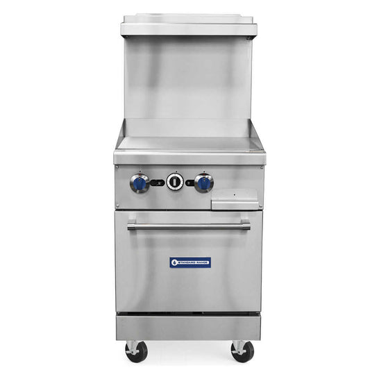 SR-R24-24MG-LP 24" Liquid Propane Commercial Range with 24" Griddle Top, 1 Oven