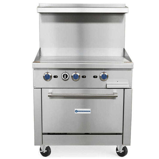 SR-R36-36MG-LP 36" Liquid Propane Commercial Range with 36" Griddle Top, 1 Oven