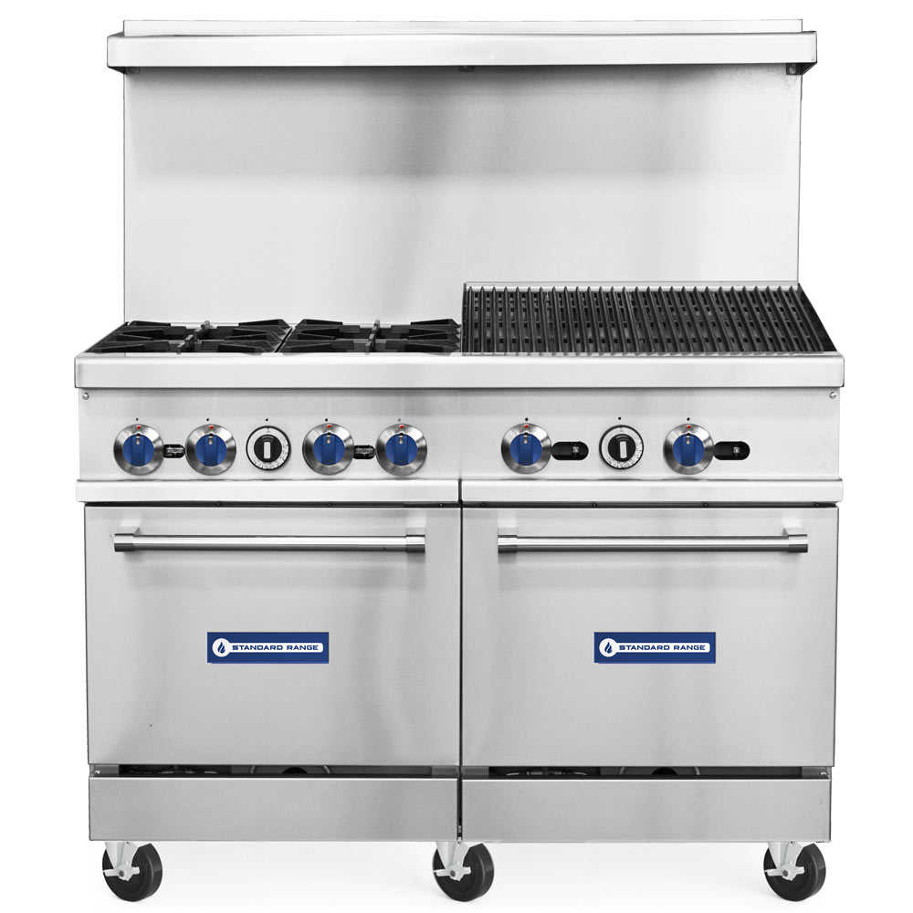 SR-R48-24CB-LP 48" Range with 24" Char-Broiler