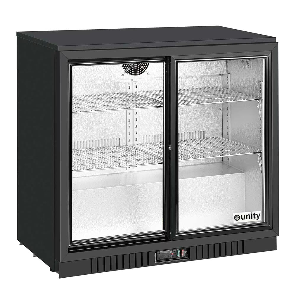 Unity U-BB2 — 36" Two-Door Sliding Glass Back Bar Cooler