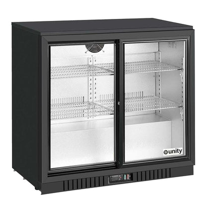 Unity U-BB2 — 36" Two-Door Sliding Glass Back Bar Cooler