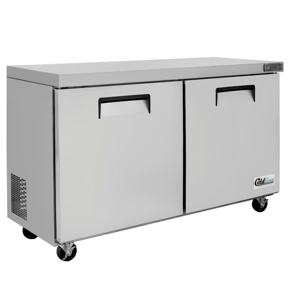 Coldline UCN-60R — 60" Narrow Depth Undercounter Worktop Refrigerator