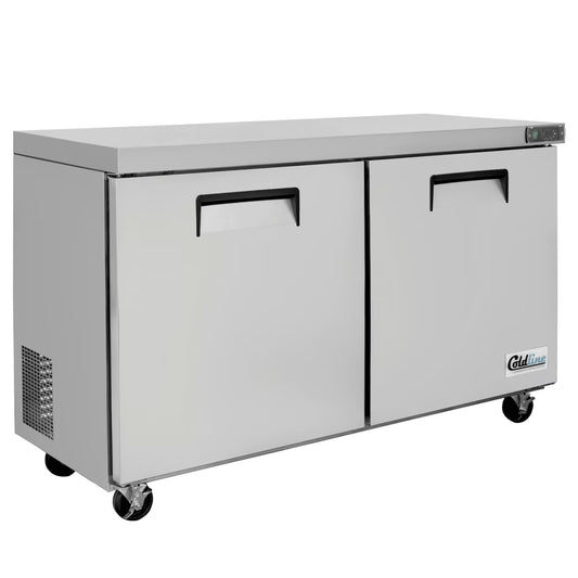Coldline UCN-60R — 60" Narrow Depth Undercounter Worktop Refrigerator