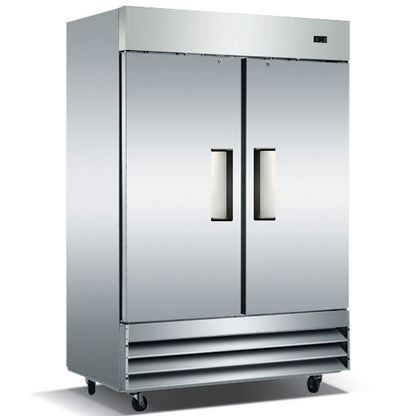 Evercool E-2RE 54 Inch Two Solid Door Reach-In Refrigerator